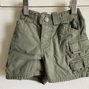 Vintage 2003 GAP Kids Olive Cargo Shorts 0-3